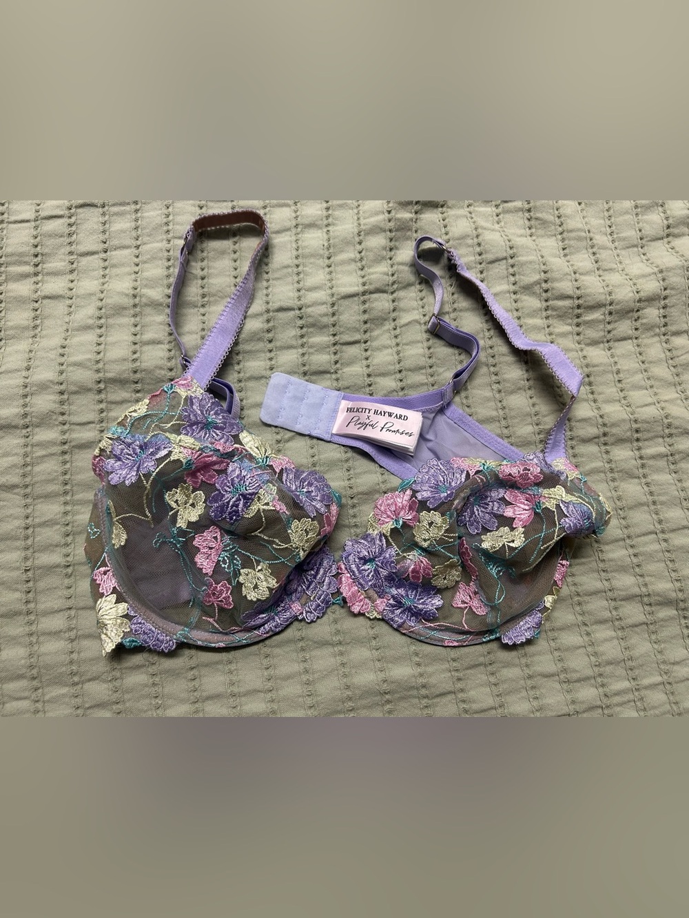 Luna Pastel Embroidery Bra